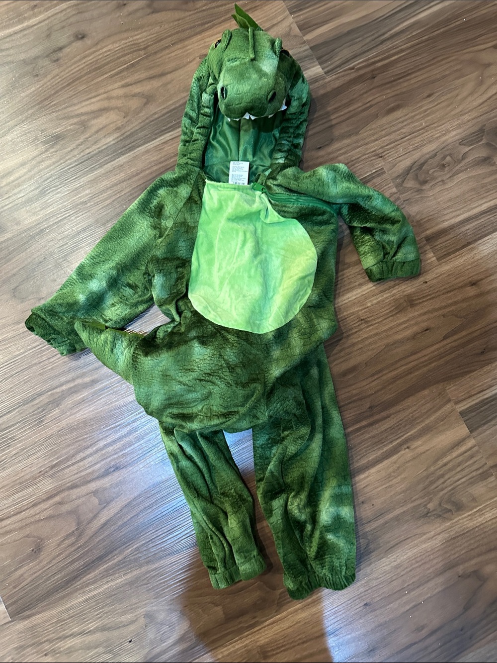 Green Dinosaur Kids Costume Hooded One-Piece size 12–18 months